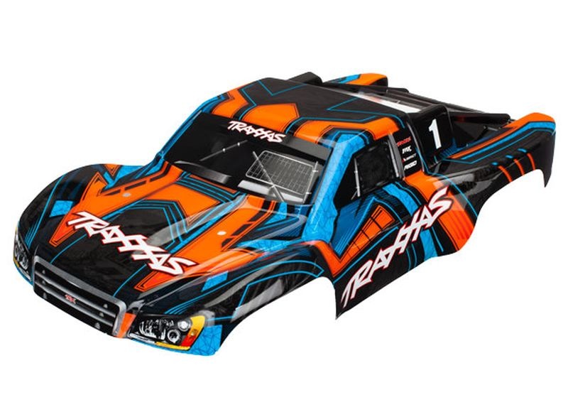Traxxas 6844 Karo Slash 4X4 orange mit blau (lackiert + Aufkleber) - Abbildung 1