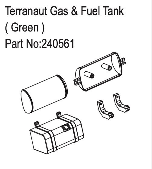 Hobby Plus Terranaut Gas & Fuel Tank ( Green ) 240561