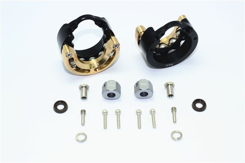 GPM Messing Achsengewicht, Alu-Portalgeh., Hex +6mm schw. (56g) Traxxas Traxxas4 & 6
