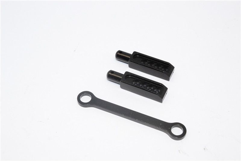 GPM Alu Karo-Steher m. Befestigung eloxiert hinten schwarz Traxxas 1/16 E-Revo