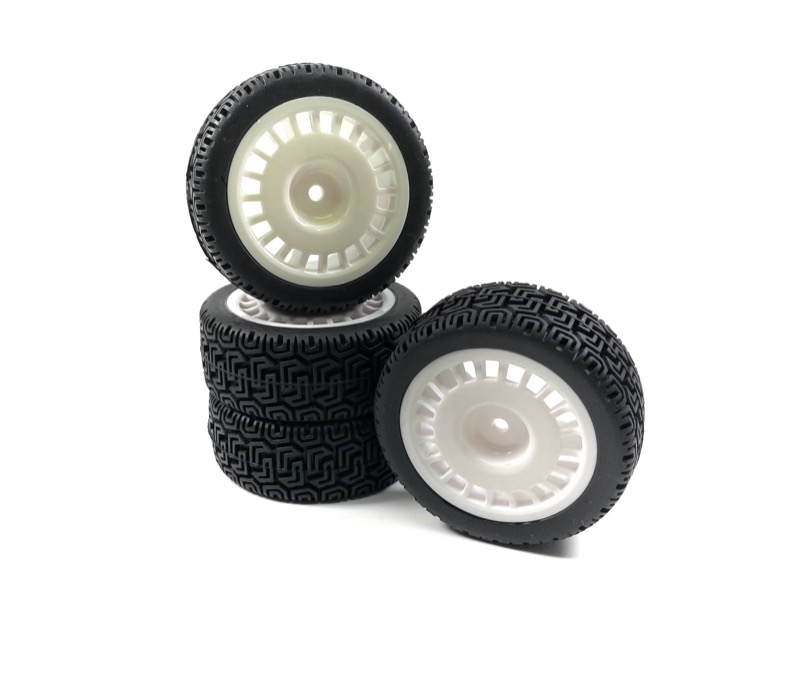Absima 1:10 Räderset "Rally Winded Design" white (4 St.) 2510063