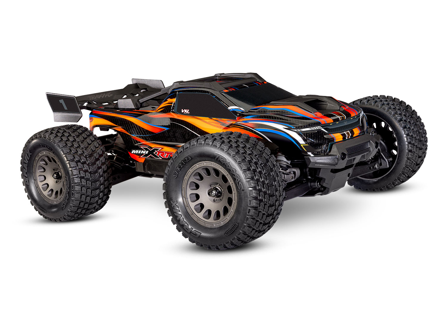 Traxxas MINI-XRT VXL-3S 4x4 1/16 Race Truck Orange mit 2S Akku/Lader 108076-1 - Abbildung 1