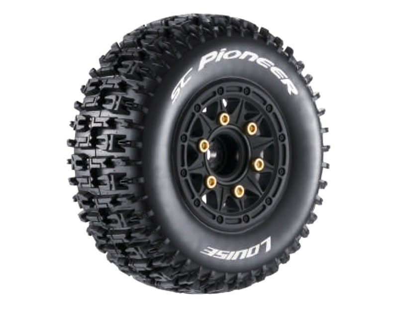 Louise SC-Pioneer Reifen soft auf Felge schwarz 12/14/17mm (2) L-T3148SB