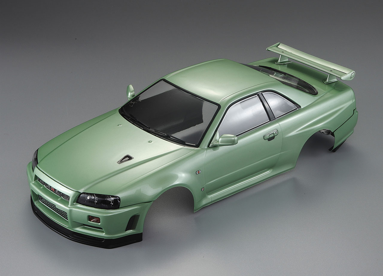 KB48646 Nissan Skyline R34 Karosserie Champagner Grün 195mm RTU