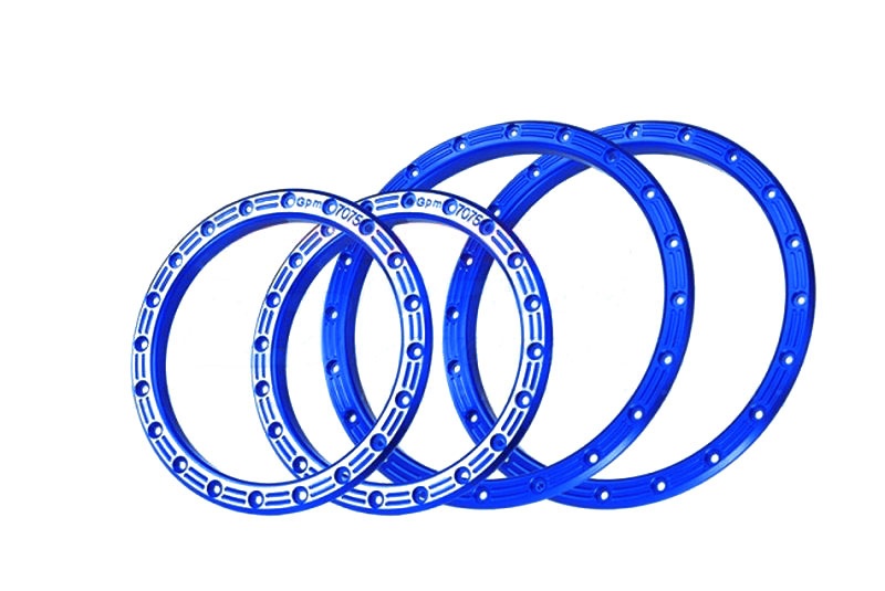 GPM Reifen-Beadlock-Ringe 4.3 7075-T6 Alu außen/innen blau TRX X-Maxx (Ersatz für PRO2763-21) PL5X0503B