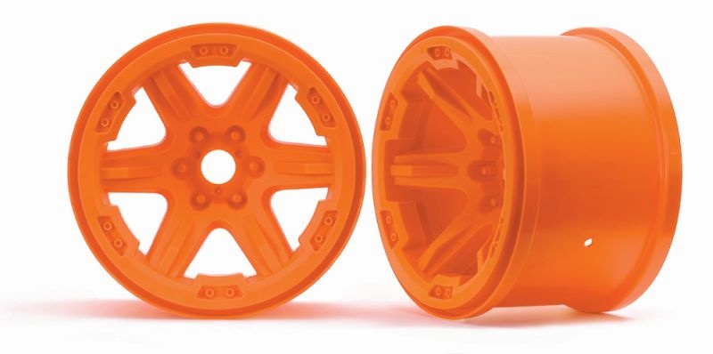 Traxxas Felge 3.8 orange (2) 17mm Aufnahme 8671A
