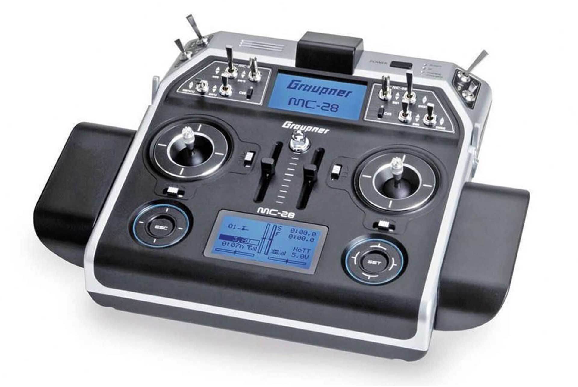 GRAUPNER MC-28 HOTT EINZELSENDER 2,4Ghz FERNSTEUERUNG 33028.77