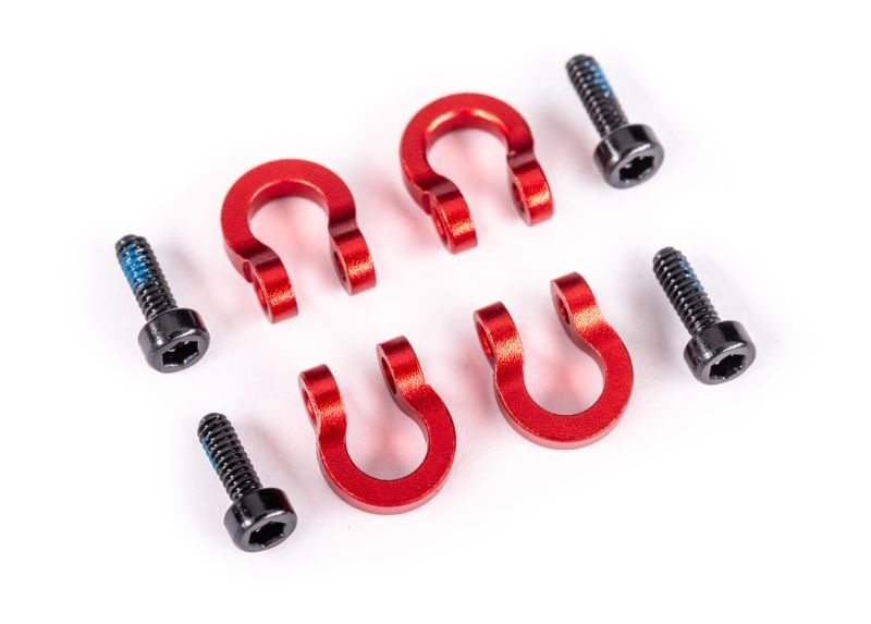 Traxxas Bumper D-Rings 6061-T6 Aluminium rot TRX-4M 9734R