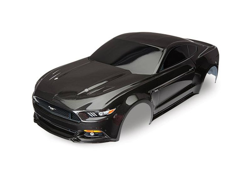 Traxxas Karosserie Ford Mustang, schwarz (lackiert + Aufkleber) 8312X - Abbildung 1