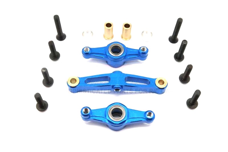 GPM Alu Lenkungs-Set blau Tamiya TT02 TT2B048BB