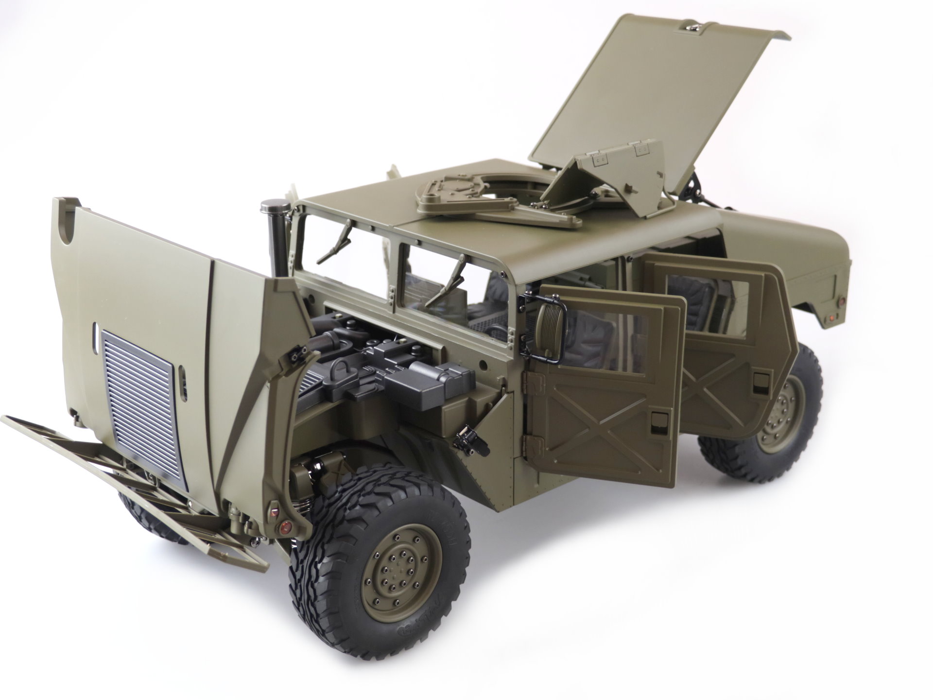 Amewi US Militärtruck 4x4 1:10 Army grün Teilmetall 22417