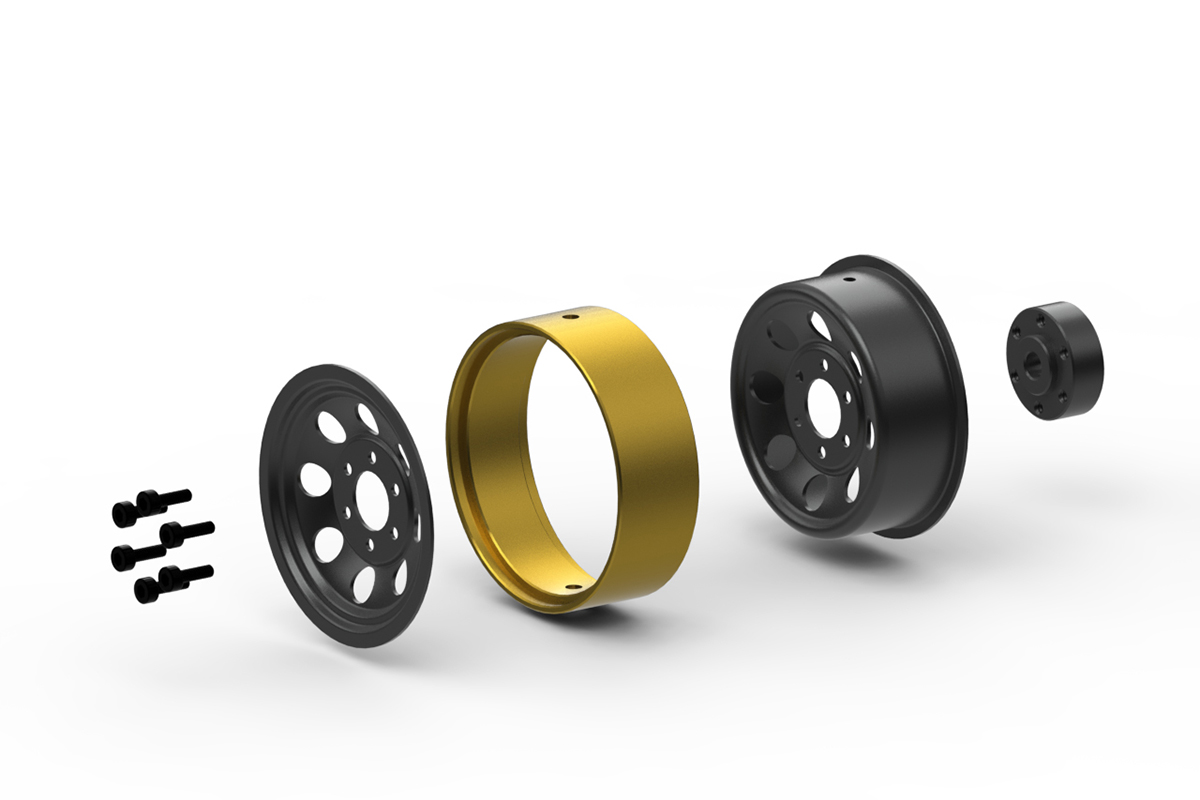 HPI CS-8 Beadlock Stahlfelgen 1.2in (Schwarz/4St) 161162