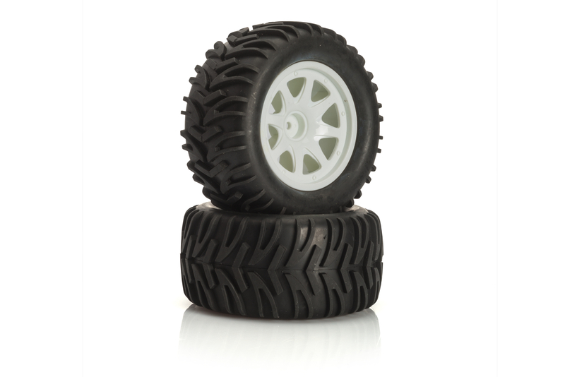ANTIX by LRP S10 Blast MT VTEC 1/10 Komplettrad (2 Stk.) weiße Felge