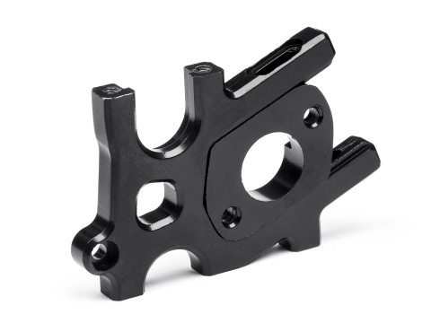 Aluminium Motorhalter schwarz Wolf