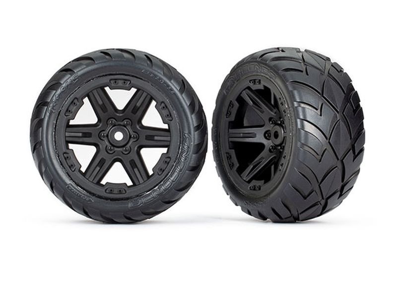 Traxxas Reifen auf Felge 2.8 RXT schwarz / Anaconda (TSM rated) 6768