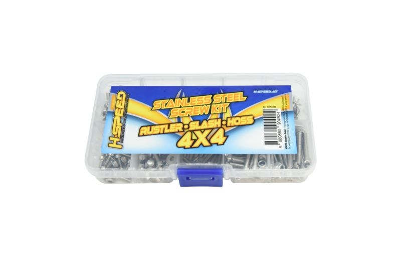H-SPEED Edelstahl Schraubensatz für Slash, Rustler, Hoss 4x4 HSPX049