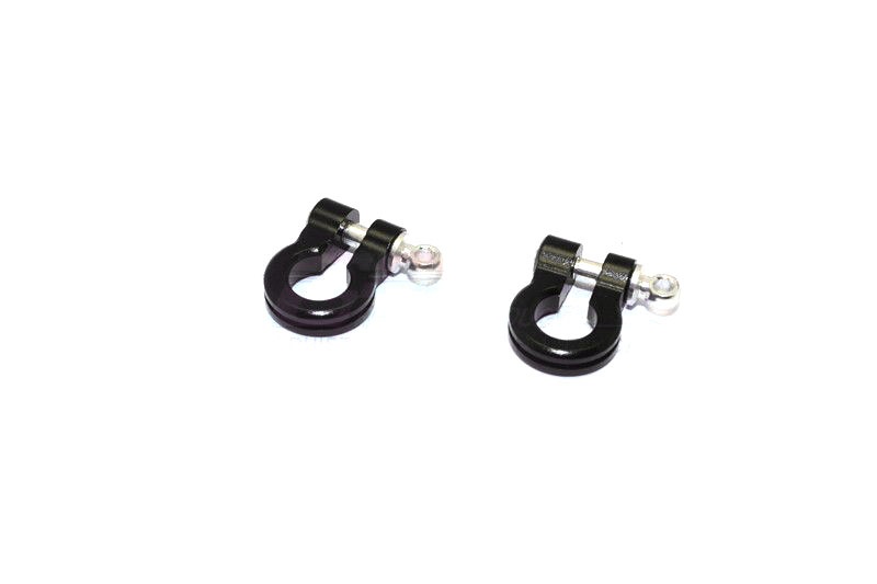 GPM Alu-Schäkel schwarz (2) Universal für Crawler, Jeep & Trucks HOOK02BK
