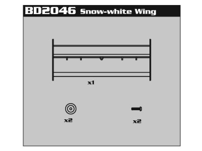 Amewi BD2046 Snow-white Rear Wing BD2046