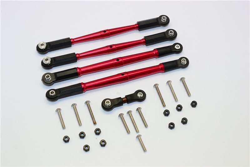 GPM Alu Gewindespurstangen-Set rot (5 Stk.) ARRMA Kraton, Outcast 6s MAK160RBEBK