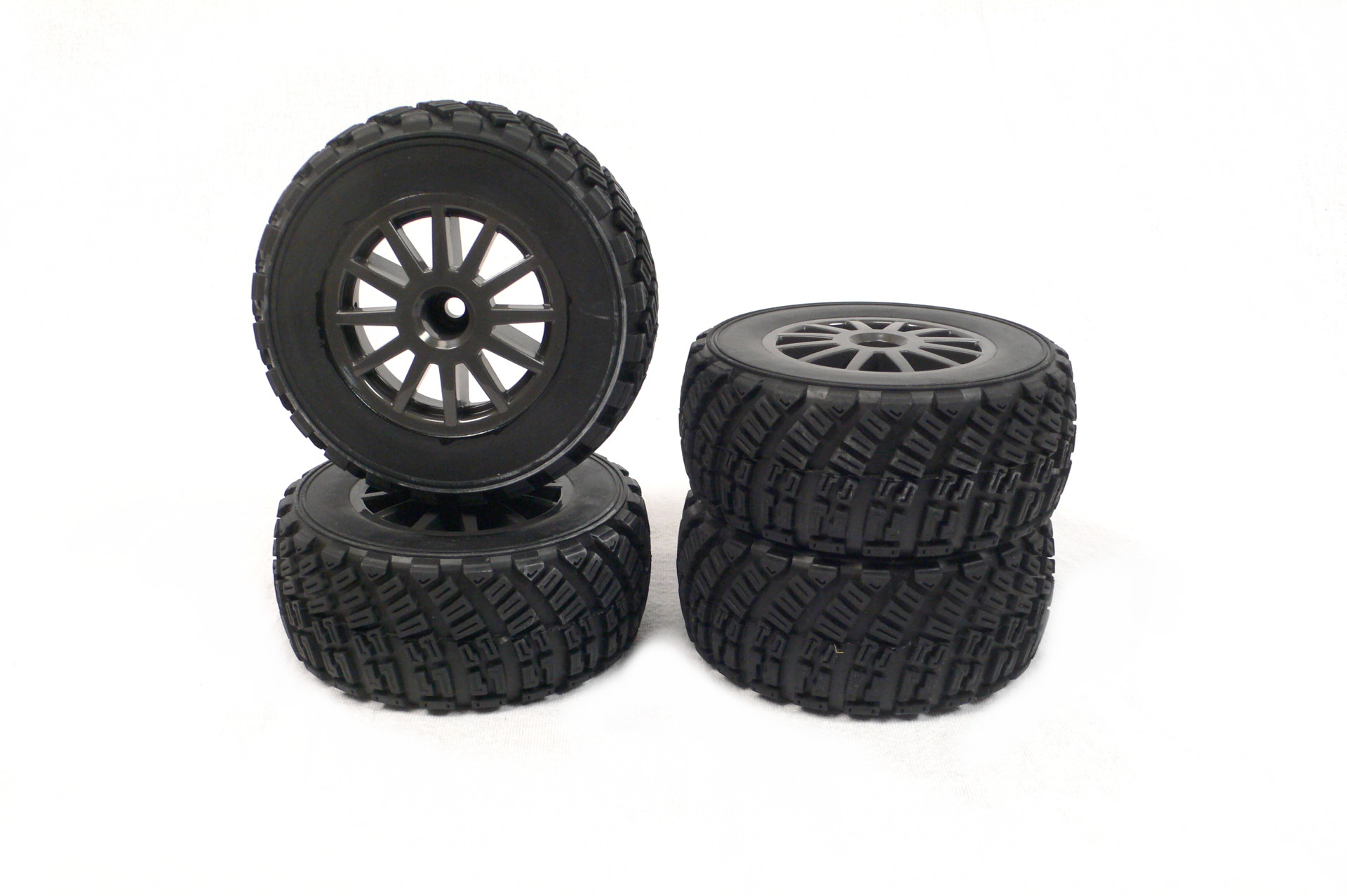 Traxxas Rally 4x4 Räder 7473 1:10 12mm Reifen und Felgen Grau (4)