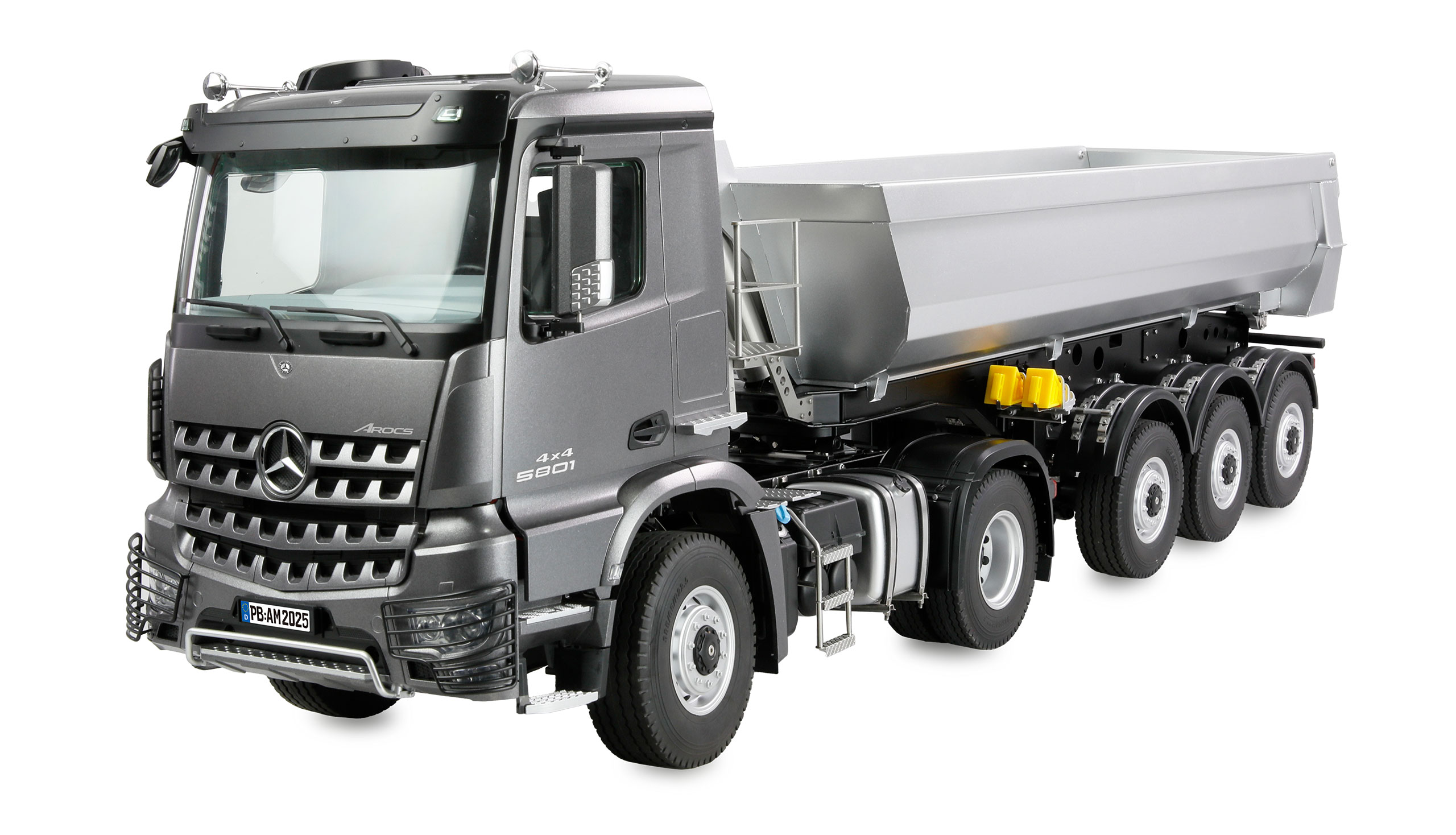 Amewi Mercedes-Benz Arocs Sattelzug mit Kippauflieger 4x4 1:14 RTR anthrazit 22696