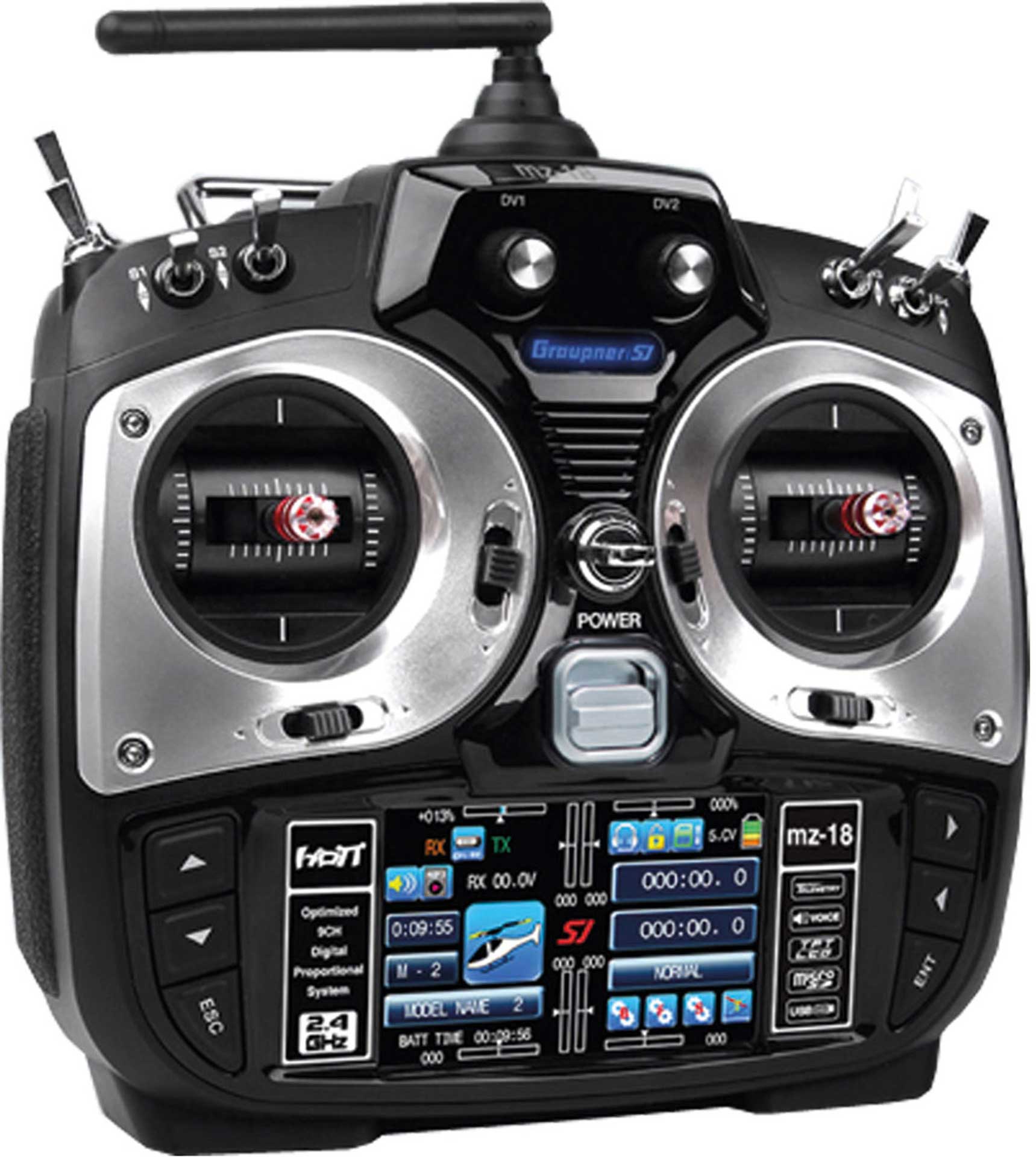 GRAUPNER MZ-18 HOTT EINZELSENDER 2,4Ghz FERNSTEUERUNG S1005.77