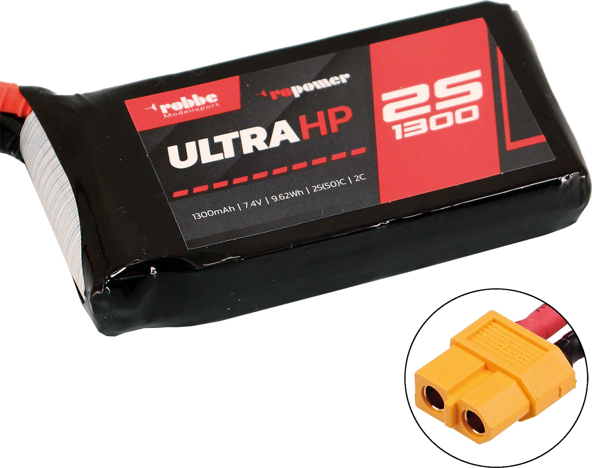 Robbe RO-POWER ULTRA HP 1300MAH 7,4 VOLT 2S 25(50)C LIPO AKKU 7332