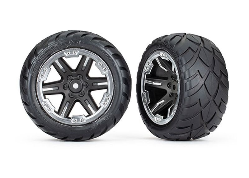 Traxxas Reifen auf Felge 2.8 RXT chromschwarz / Anaconda (TSM rated) 6768X