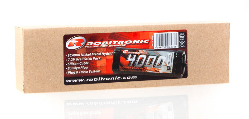 Robitronic SC4000 NiMH Akku 4000mAh 7,2V Stick Pack Tamiya Stecker
