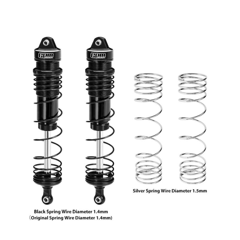 GPM Alu-Dämpfer vorn progressiv 132mm schwarz ARRMA 1/8 Mojave 4S MAM4132FBKBK