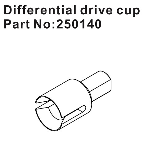 Hobby Plus Differential Drive Cups (2) 250140