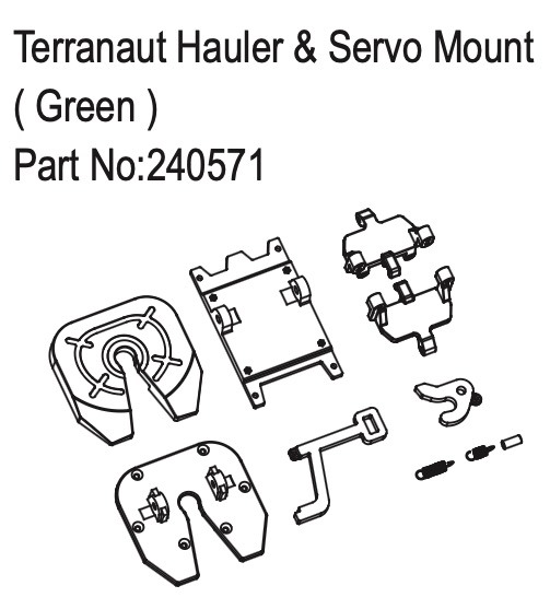 Hobby Plus Terranaut Hauler & Servo Mount ( Green ) 240571