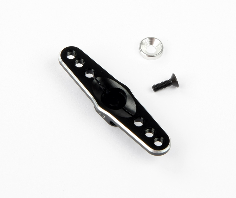 R17027 Aluminium Servo Arm 24 Zähne doppel (leicht) Schwarz