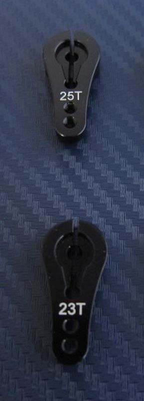 SAMIX Servo Horn Futuba 25T schwarz für Axial SCX10, Wraith SCX-6022F