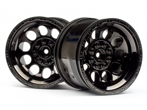 HPI Felgen schwarz-Chrom (Paar/Bullet St) 101252