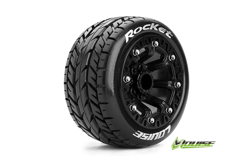 Louise ST-ROCKET 2.2 soft Reifen auf Felge schwarz (2) TRX 1:16 v/h & Buggy 1:10 hi L-T3188SB - Abbildung 1