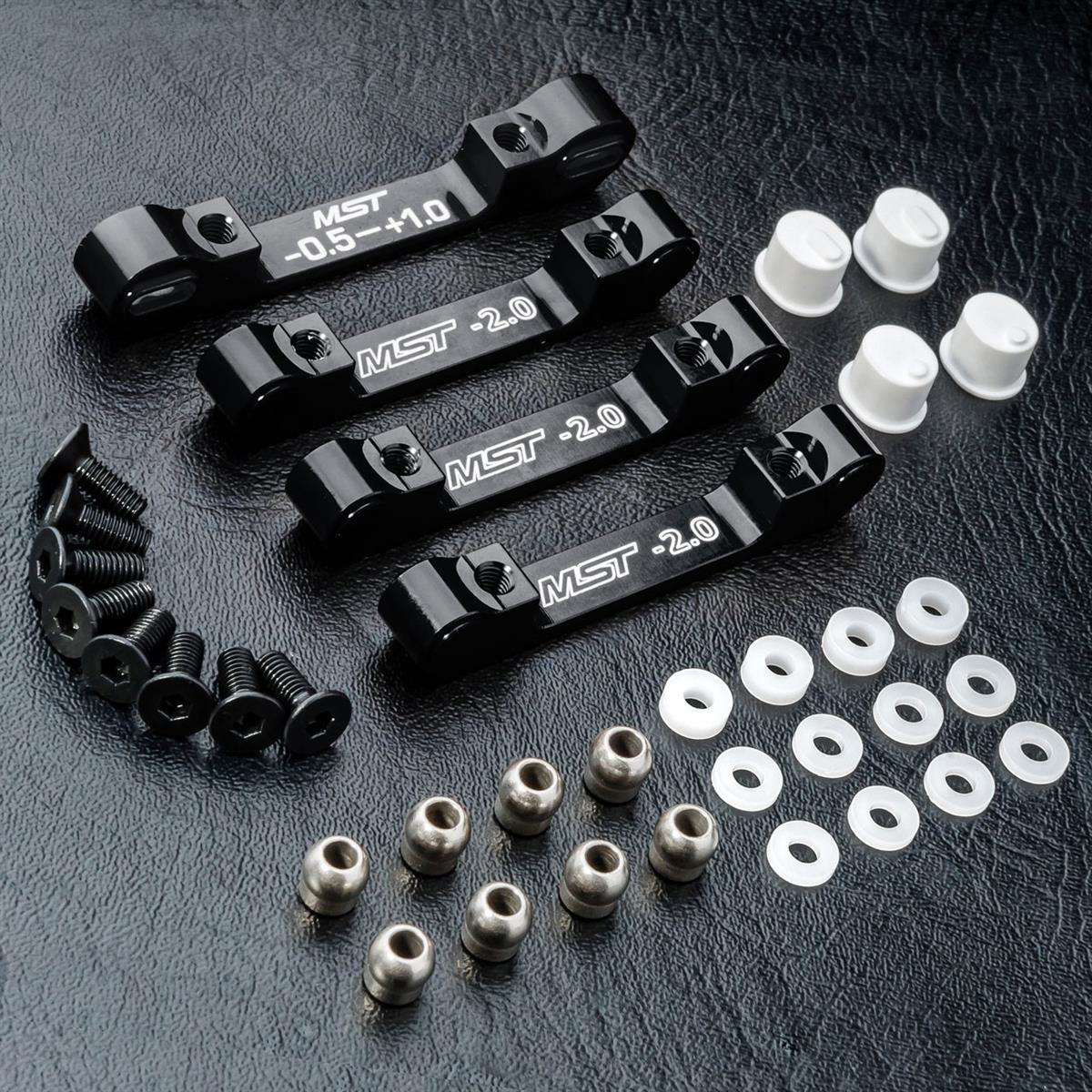 210576BK RMX 2.0 S Alum. suspension mount set (black)