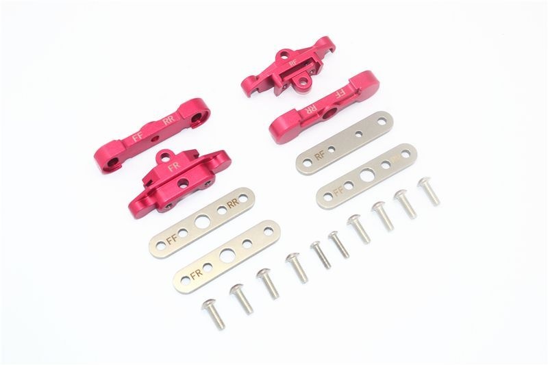 GPM Alu Querlenkerbefestigung unten v/h rot Traxxas MAXX