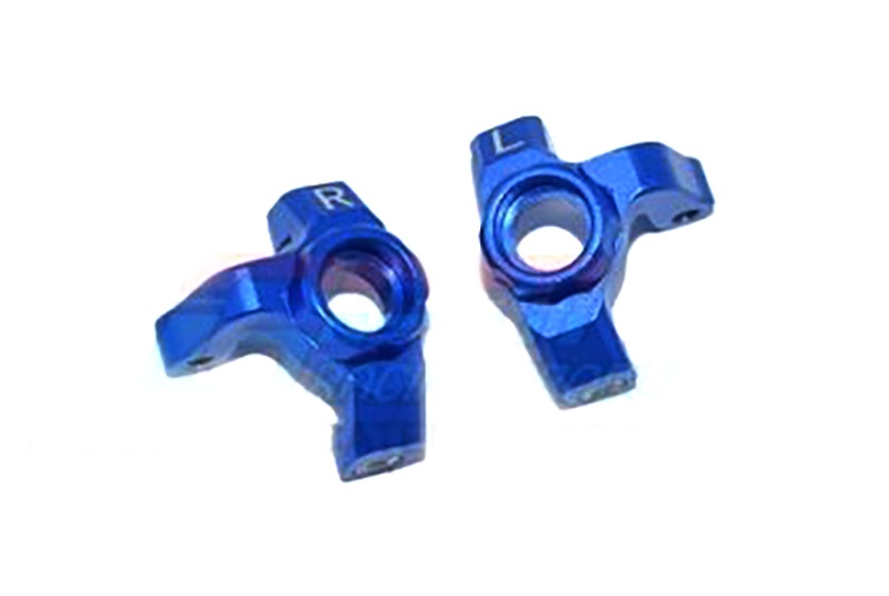 GPM ALUMINUM FRONT KNUCKLE ARM -2PC SET Team Losi Mini-T 2.0 blau