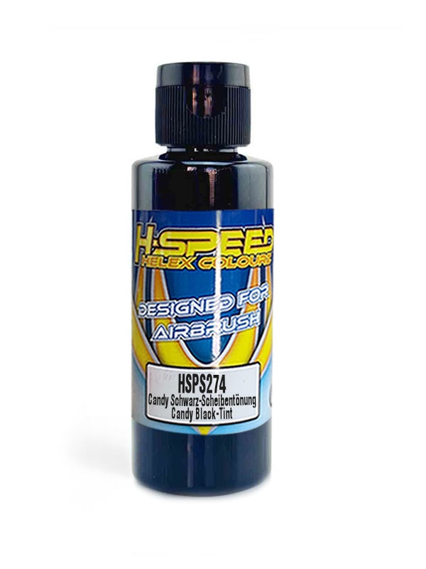H-SPEED Lexan Airbrush Farbe 60 ml Candy Schwarz Scheibentönung/Tint HSPS274