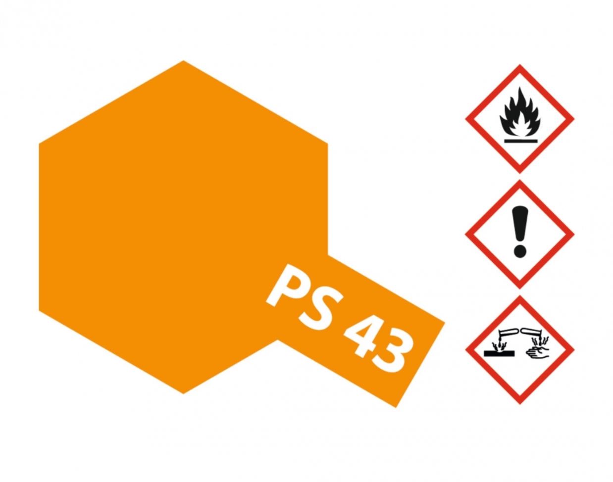 Tamiya Color Lexan Spray Farbe PS-43 Translucent Orange PS43 Orange 100ml 300086043 - Abbildung 2