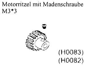Motorritzel mit Madenschraube