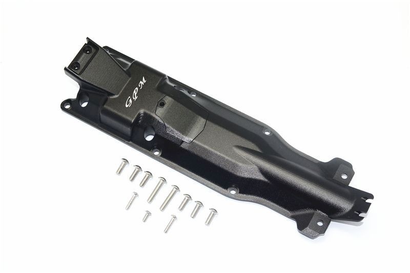 GPM Alu Unterbodenschutzplatte mitte schwarz Traxxas 1/10 E-Revo