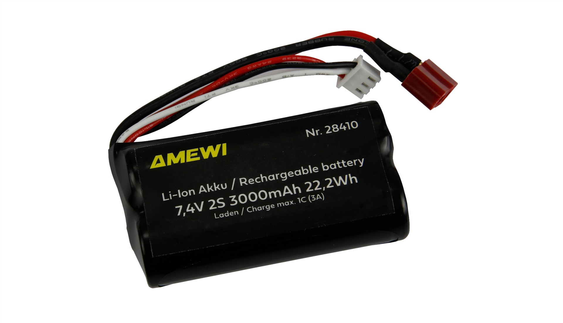 Amewi Li-Ion Akku 2S 7,4V 3000mAh T-Stecker 28410