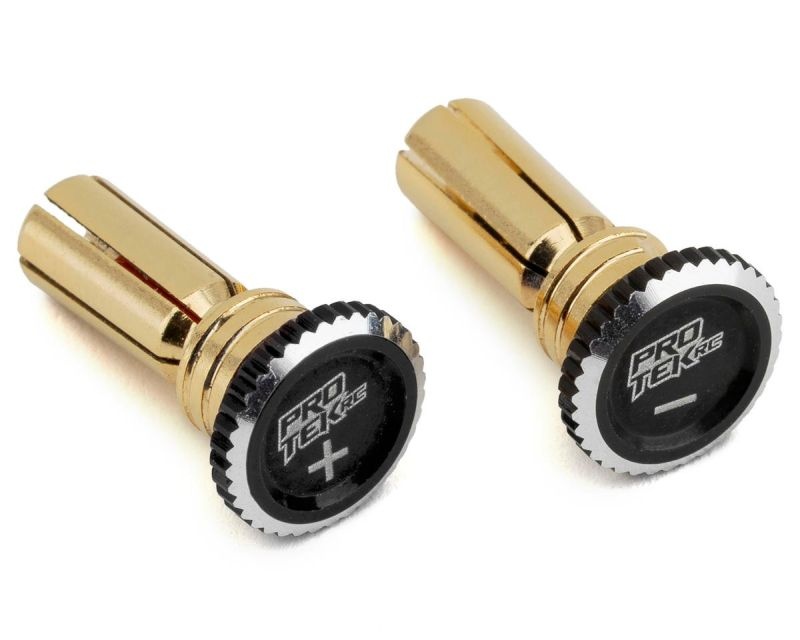 ProTek RC Twist-Lock 5mm Stecker mit Grips schwarz/schwarz