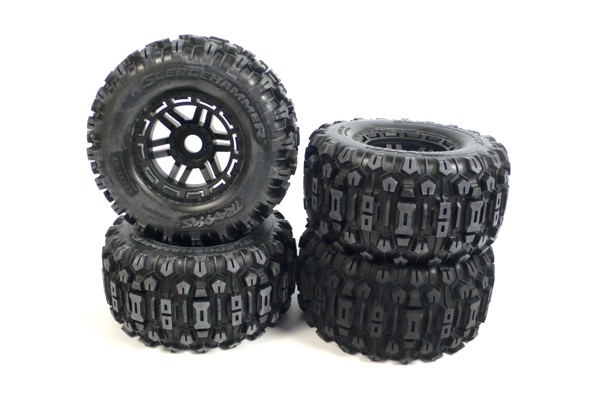 Traxxas MAXX Sledgehammer Monster Truck Räder 8973 4x Reifen und Felgen - Abbildung 1