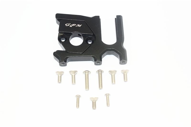GPM Alum. Mitteldiffhalter hinten mit Motorbefestigung schwarz ARRMA Kraton, Talion, Typhon, Outcast, Notorius, Infra 6 MAK018ABK