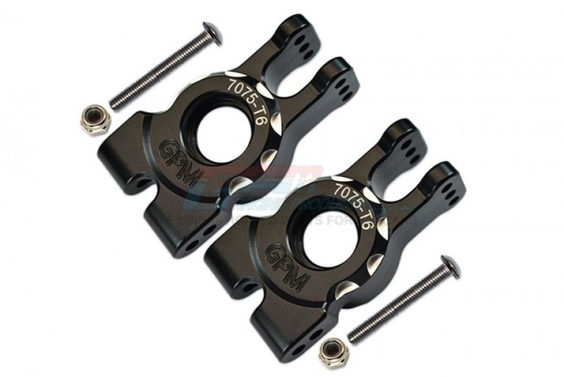GPM Aluminium 7075-T6 Radträger hinten schwarz GPM Traxxas Sledge SLE022BK