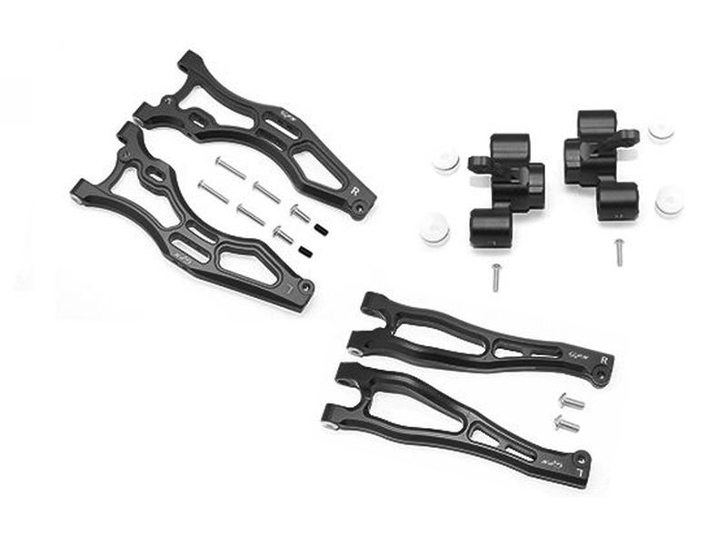 GPM Alu Aufhängungs-Set vorn schwarz ARRMA Kraton, Outcast, Notorius 6s MAK545521BK
