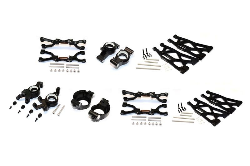GPM Alu Aufhängungs-Set komplett v/h schwarz Traxxas X-MAXX *neuer Preis*